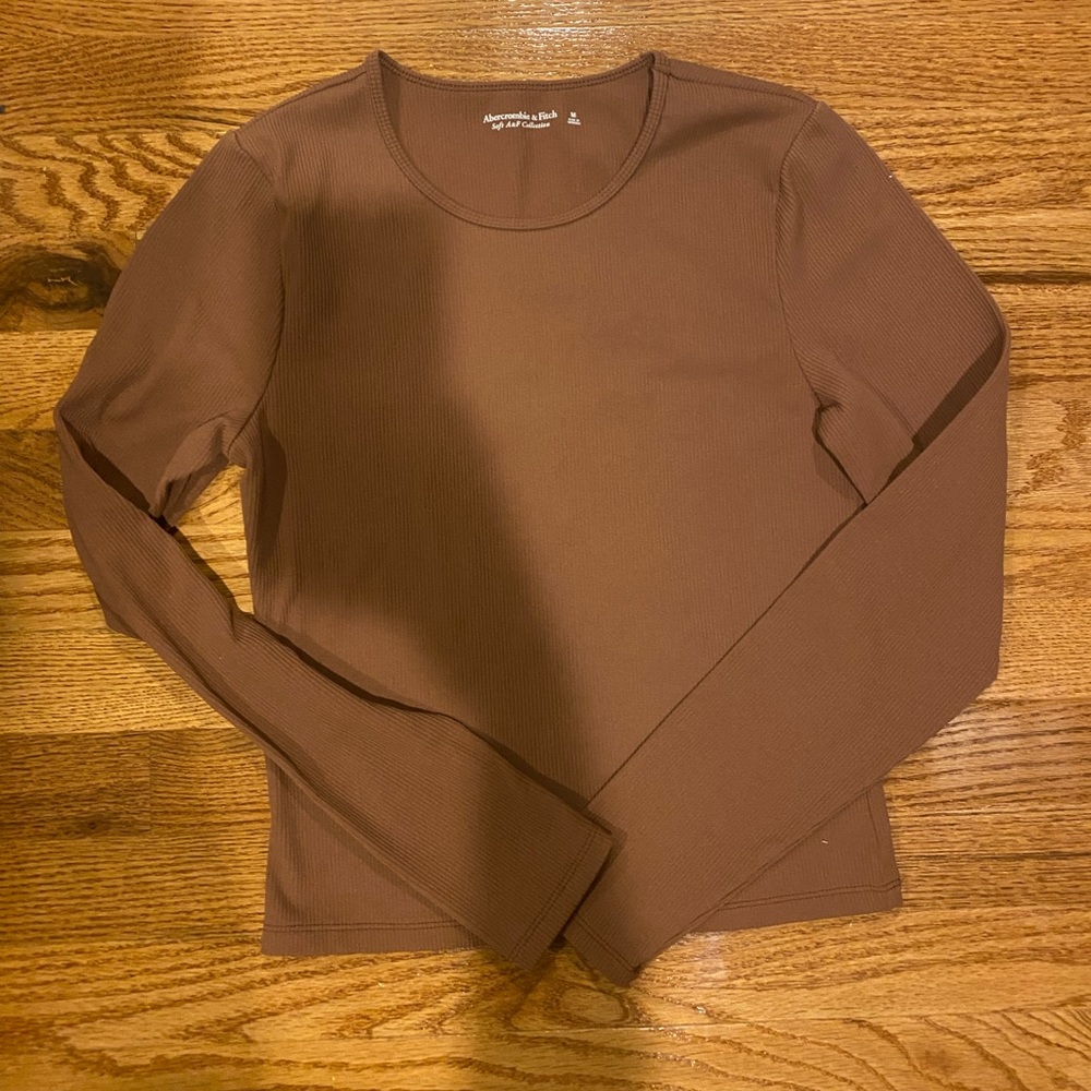 Abercrombie and Fitch Brown Ribbed Top